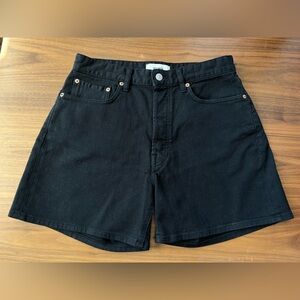 BUCK MASON Black Denim Shorts